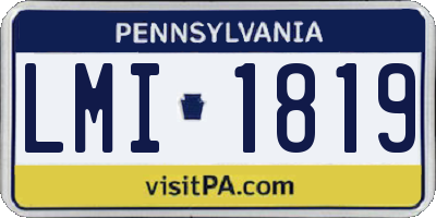 PA license plate LMI1819