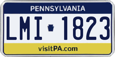 PA license plate LMI1823