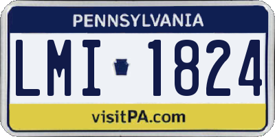PA license plate LMI1824