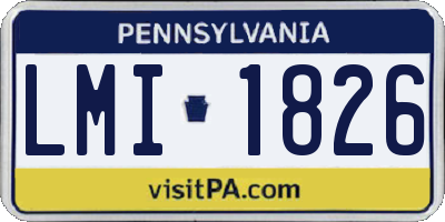 PA license plate LMI1826