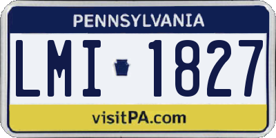 PA license plate LMI1827