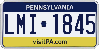 PA license plate LMI1845