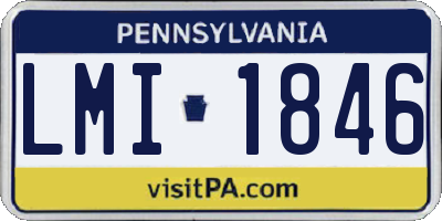 PA license plate LMI1846