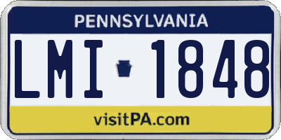 PA license plate LMI1848