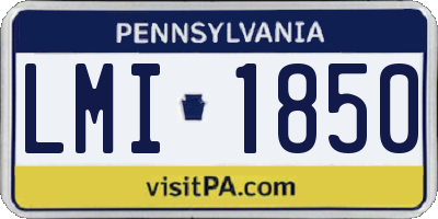 PA license plate LMI1850