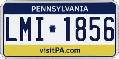 PA license plate LMI1856