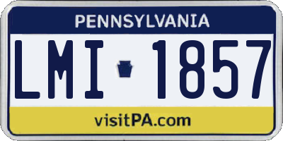 PA license plate LMI1857
