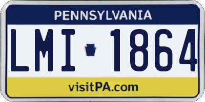 PA license plate LMI1864
