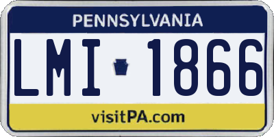 PA license plate LMI1866