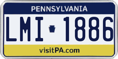 PA license plate LMI1886