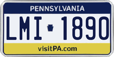 PA license plate LMI1890