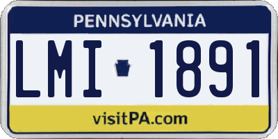 PA license plate LMI1891
