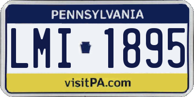 PA license plate LMI1895