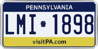 PA license plate LMI1898