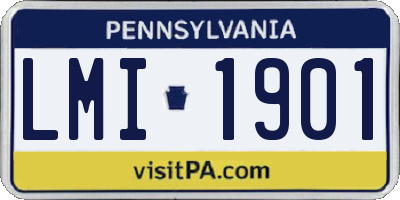 PA license plate LMI1901
