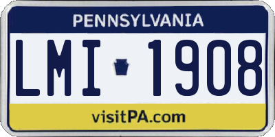 PA license plate LMI1908