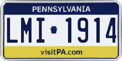 PA license plate LMI1914