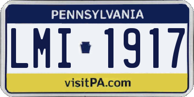 PA license plate LMI1917