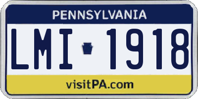 PA license plate LMI1918