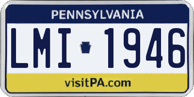 PA license plate LMI1946