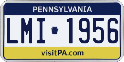 PA license plate LMI1956