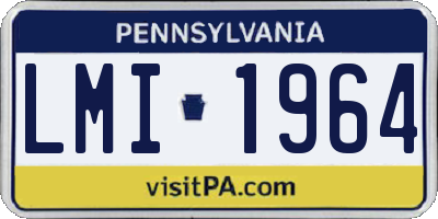 PA license plate LMI1964