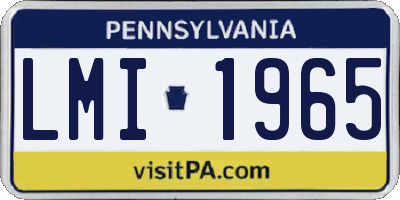 PA license plate LMI1965