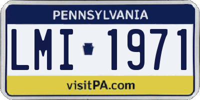 PA license plate LMI1971