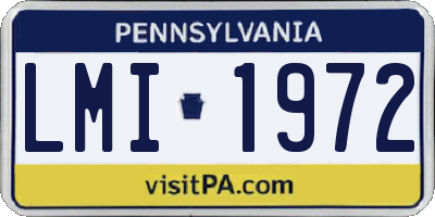 PA license plate LMI1972