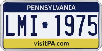 PA license plate LMI1975