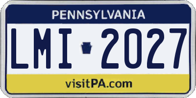 PA license plate LMI2027