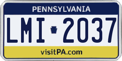 PA license plate LMI2037