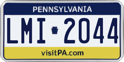 PA license plate LMI2044