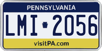 PA license plate LMI2056
