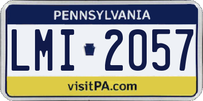 PA license plate LMI2057