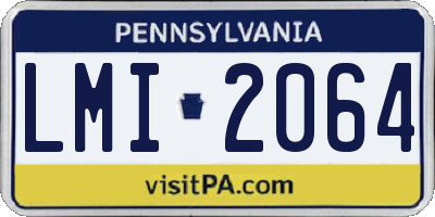 PA license plate LMI2064