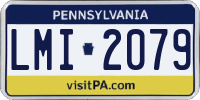 PA license plate LMI2079