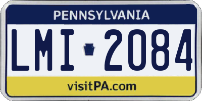 PA license plate LMI2084