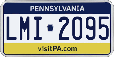 PA license plate LMI2095