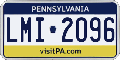 PA license plate LMI2096