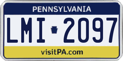 PA license plate LMI2097