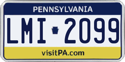 PA license plate LMI2099