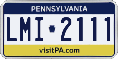 PA license plate LMI2111