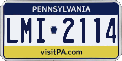 PA license plate LMI2114