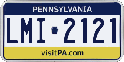 PA license plate LMI2121