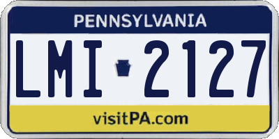 PA license plate LMI2127