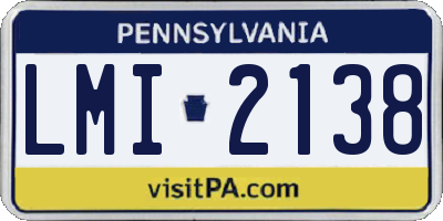 PA license plate LMI2138