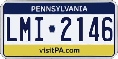 PA license plate LMI2146