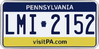 PA license plate LMI2152