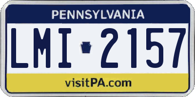 PA license plate LMI2157